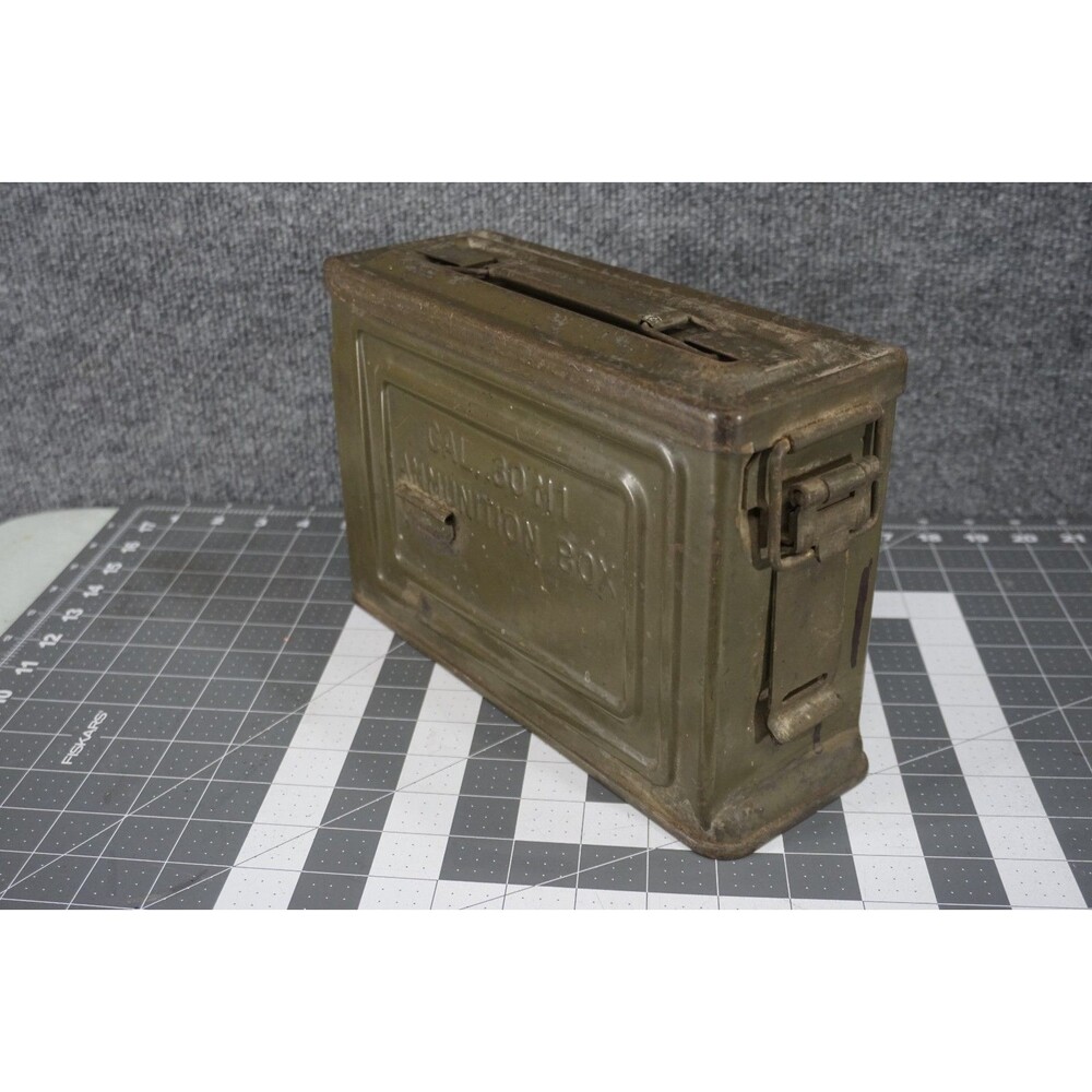 U.S. Military CANCO Cal. .30 M1 Ammunition Box WWII Era Steel Ammo Can